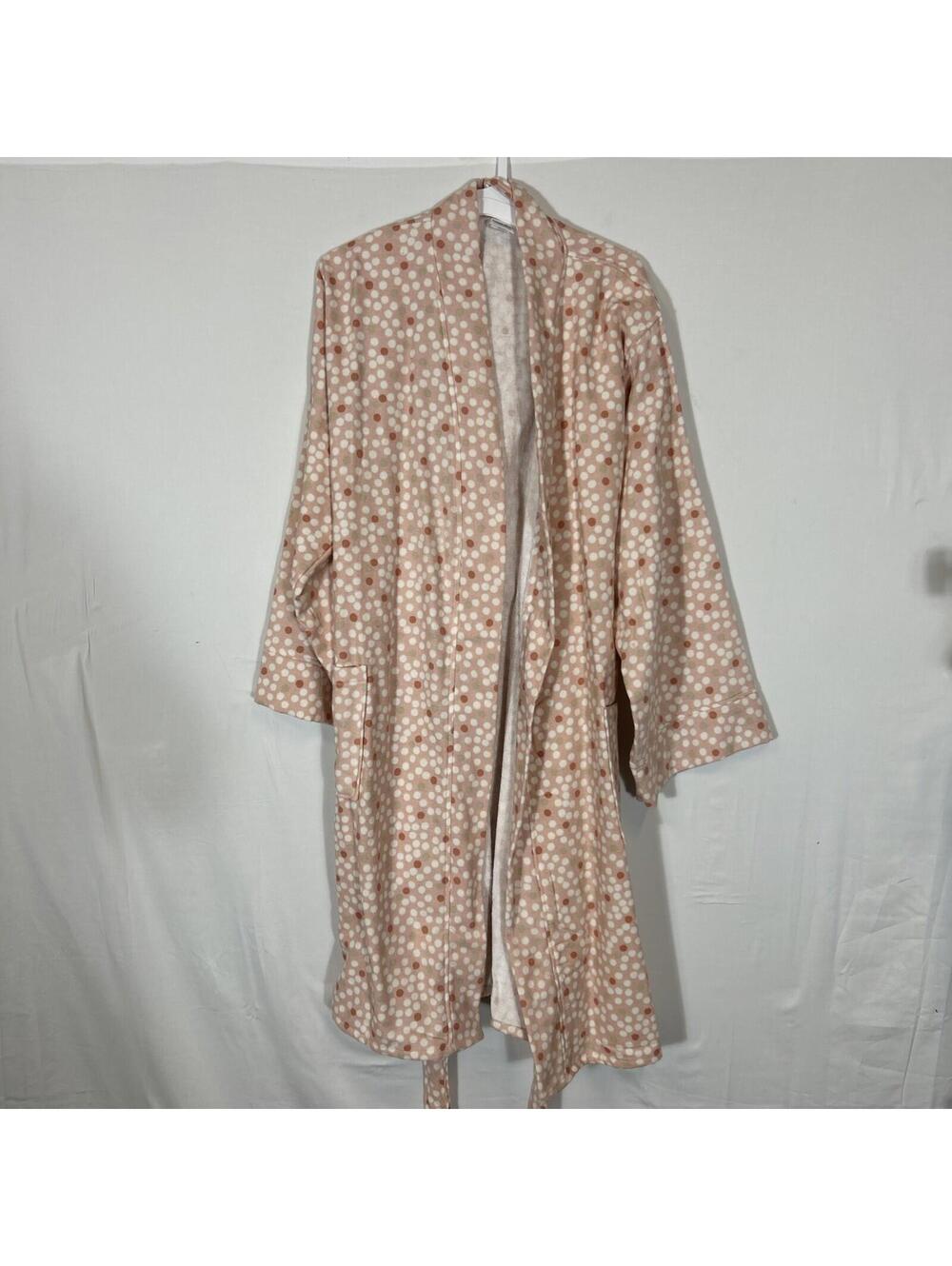 $30 Room Essentials Pink Dot Robe Woman’s Cotton Lounge Sleepwear Size L/XL